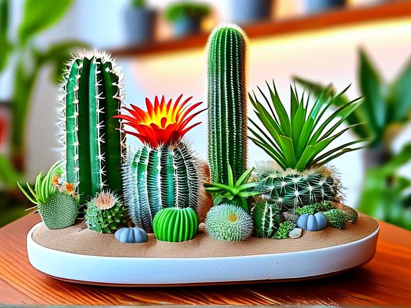 How to arrange indoor cactus collections to receive balanced even lighting