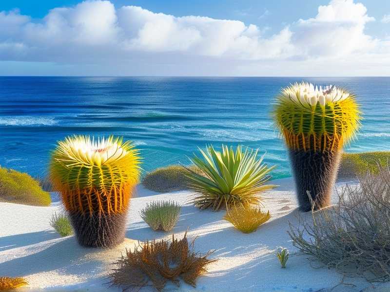 How to shield coastal cactus from salt particles carried by strong ocean wind