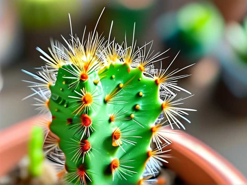 How to identify mite bite damage on newly sprouted young cactus stems