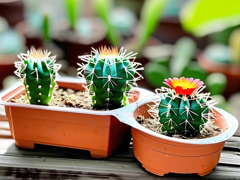 How to transplant separated cactus pups immediately after wound surfaces fully heal