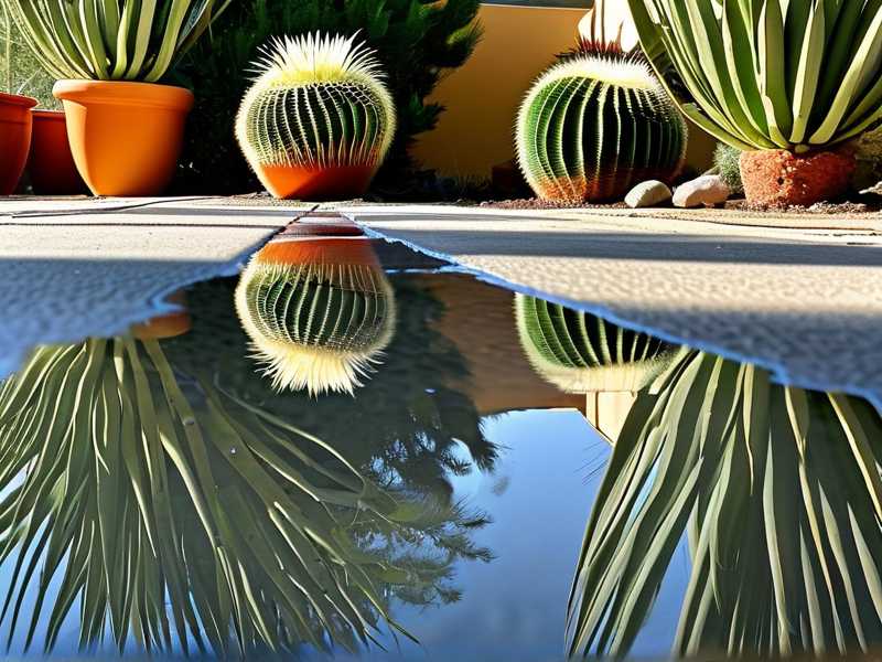 How to shield cactus from reflected heat radiated off concrete patio pavement