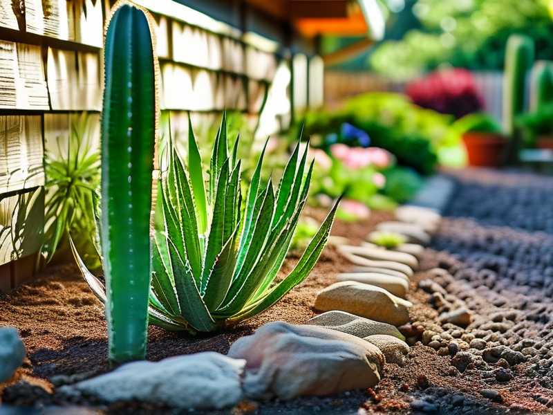 How to shield garden cactus from herbicide drift originating from neighboring lawns