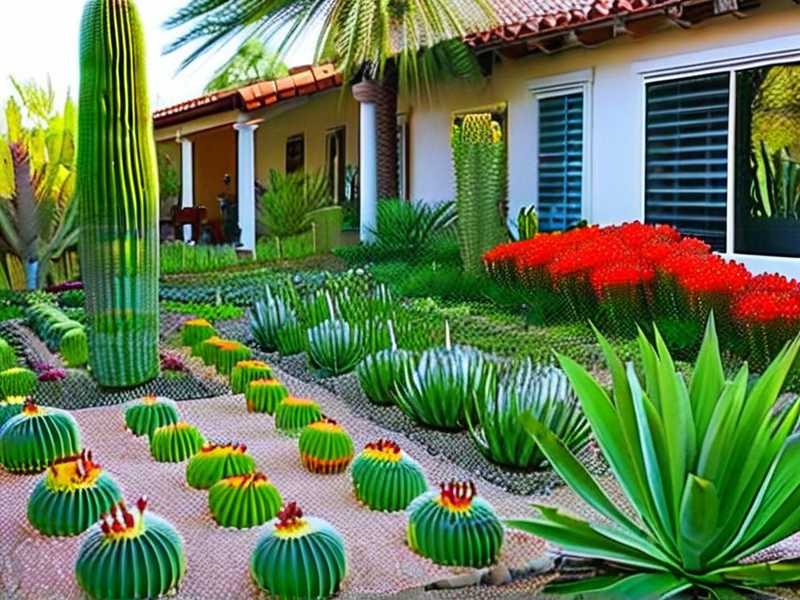 How to set automatic irrigation cycles for large outdoor cactus garden beds