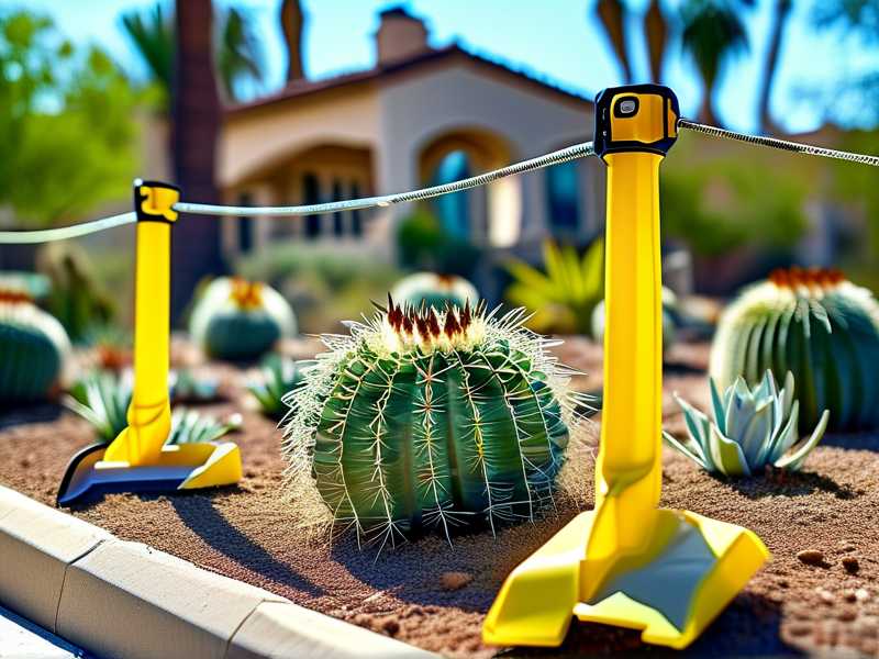 How to build protective barriers to prevent lawn equipment damage to cactus
