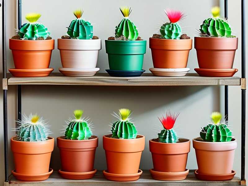 How to rotate cactus pot positions regularly to achieve symmetrical growth