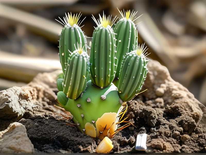How to avoid planting cactus too deep and burying main stem crown tissue How to avoid planting cactus too deep and burying main stem crown tissue