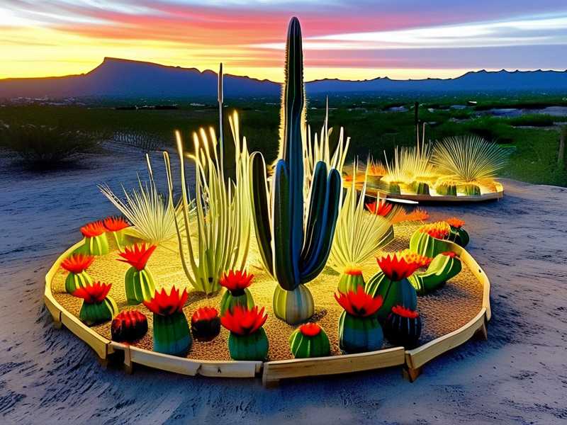 How to build temporary wind barriers for cactus planted on exposed open land