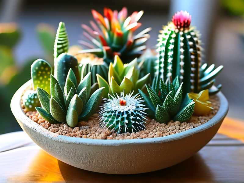 How to create portable cactus arrangements for outdoor patio decoration