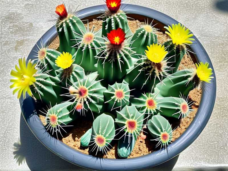 How to clean debris trapped deep inside dense multi-stem cactus clusters