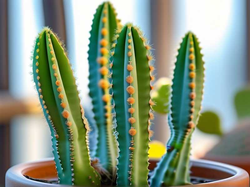 How to treat sap leakage on cactus stems after accidental damage